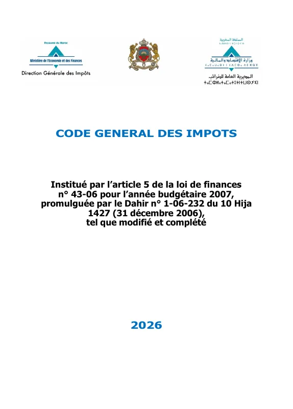 Première page de Code général des impôts — édition 2026
